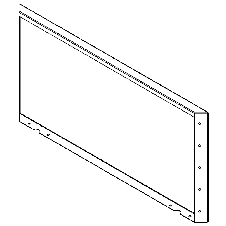 Jardinière en acier - Panneau 50 x 100 cm - RAL9005 mat (noir)