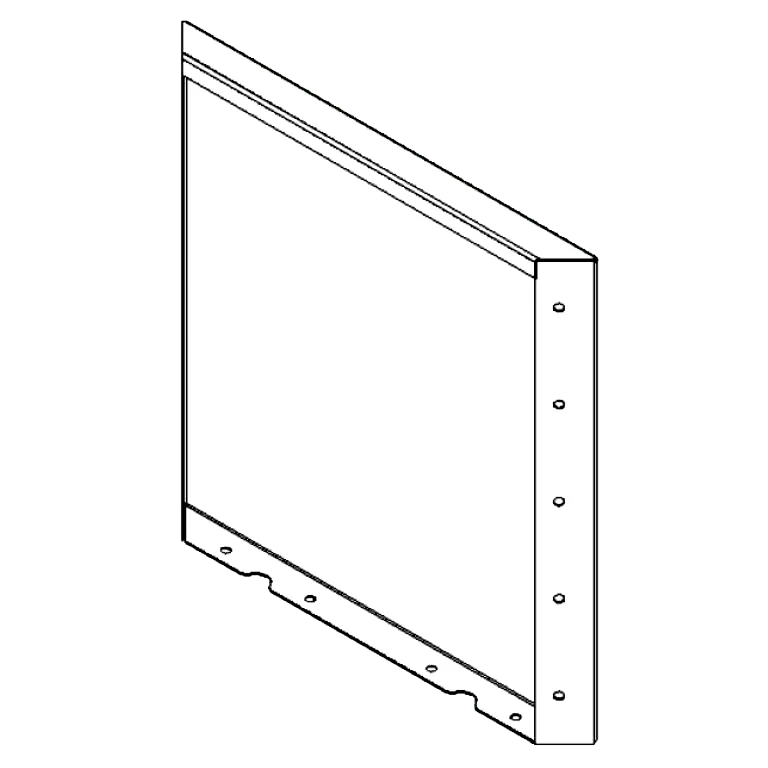Jardinière en acier - Panneau 50 x 50 cm - RAL7016 mat (gris anthracite)