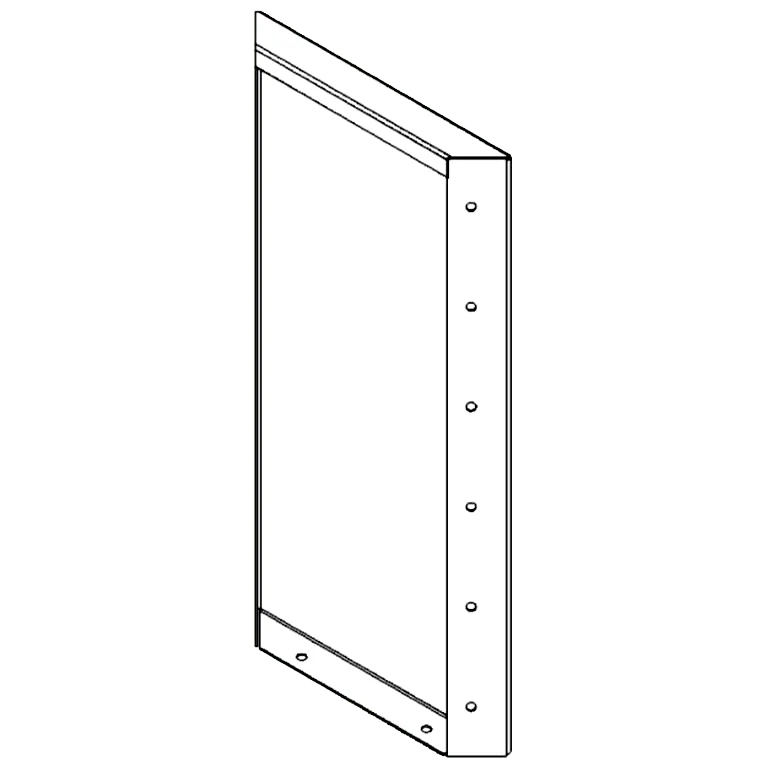 Jardinière en acier - Panneau 60 x 30 cm - RAL9005 mat (noir)