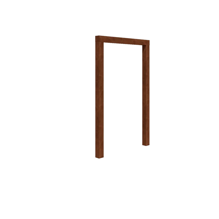 Pergola en acier Corten - Droit - 150 x 230 cm - Sans plot béton
