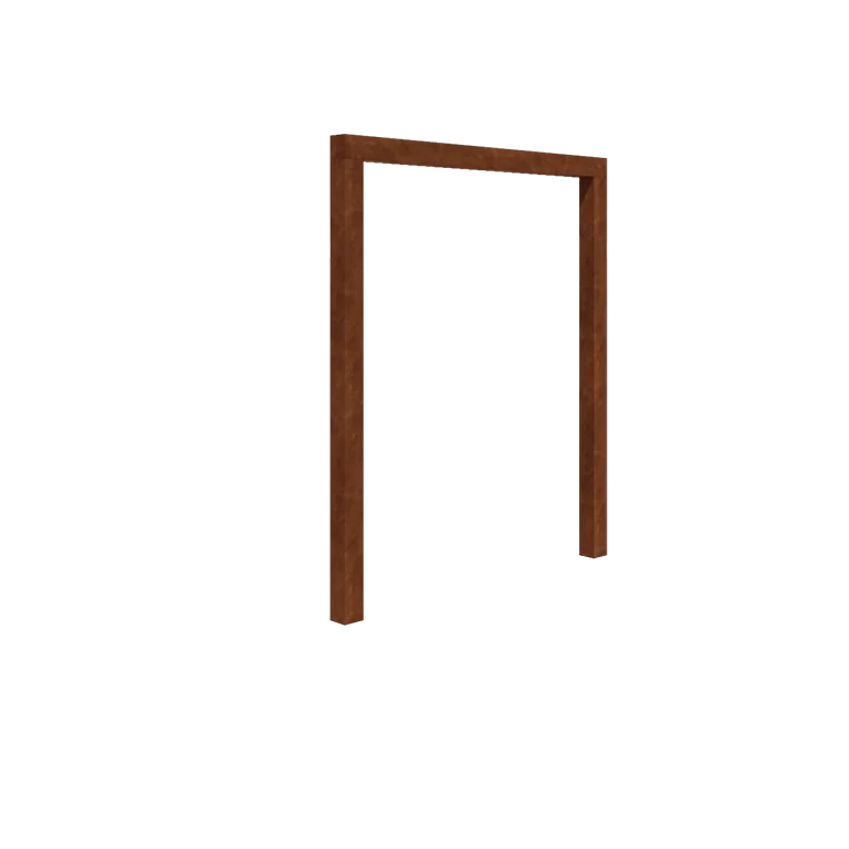 Pergola en acier Corten - Droit - 200 x 230 cm - Sans plot béton