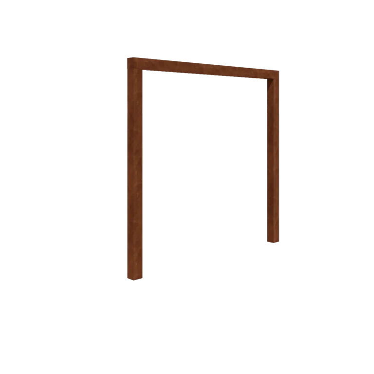 Pergola en acier Corten - Droit - 250 x 230 cm - Sans plot béton