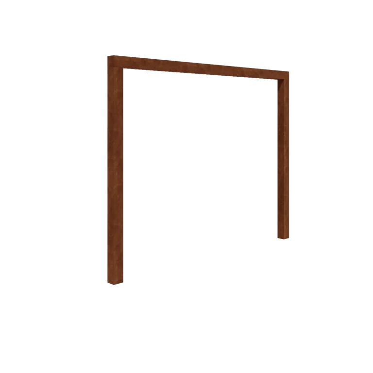 Pergola en acier Corten - Droit - 300 x 230 cm - Sans plot béton