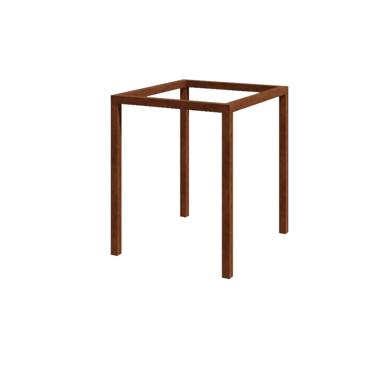 Pergola en acier Corten - Carré - 224 x 200 x 230 cm - Sans plot béton