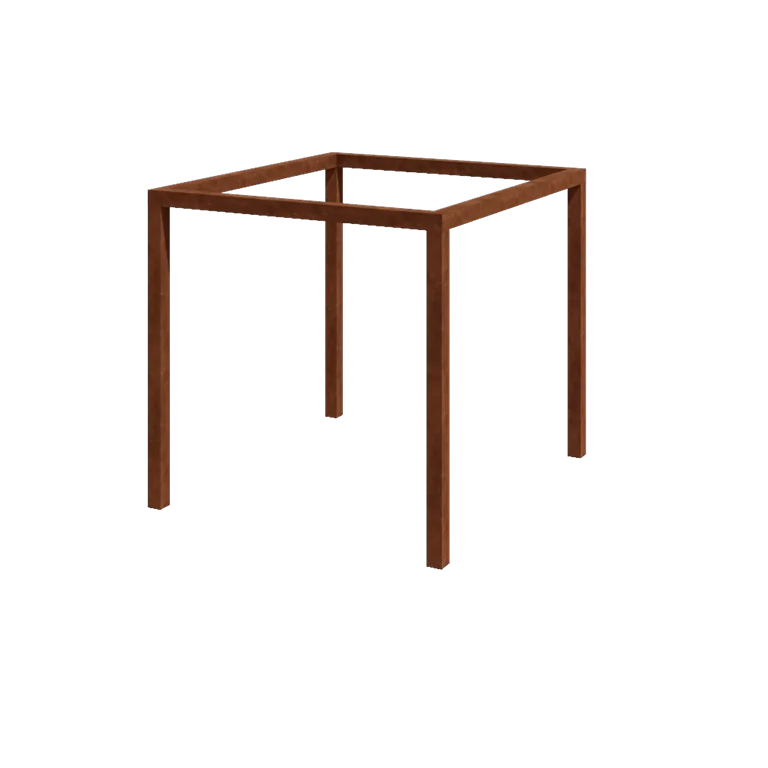Pergola en acier Corten - Carré - 274 x 250 x 230 cm - Sans plot béton