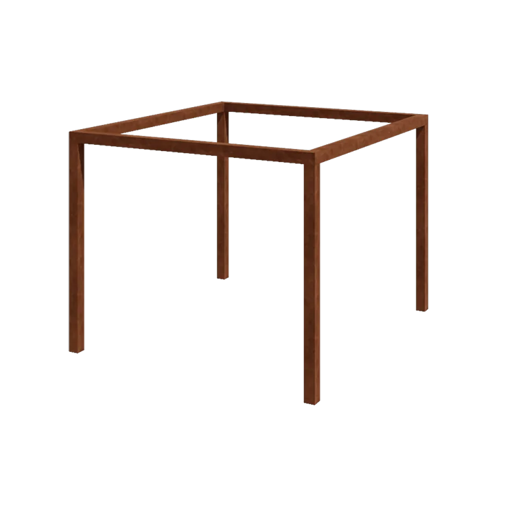 Pergola en acier Corten - Carré - 324 x 300 x 230 cm - Sans plot béton