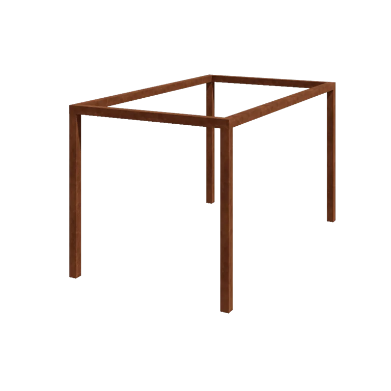 Pergola en acier Corten - Rectangle - 424 x 250 x 230 cm - Sans plot béton
