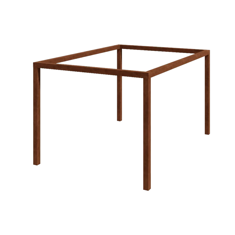 Pergola en acier Corten - Rectangle - 424 x 300 x 230 cm - Sans plot béton