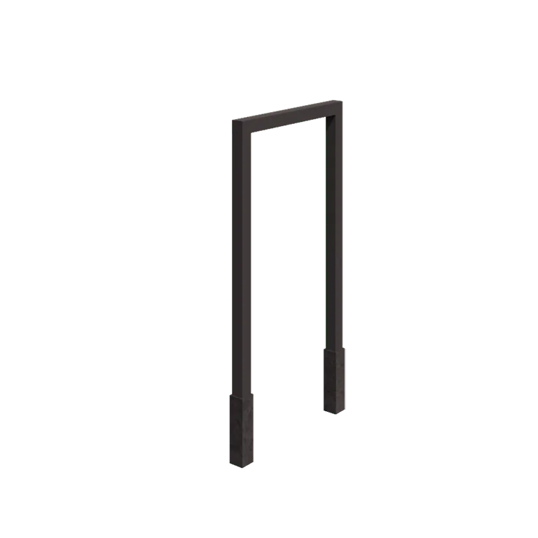 Pergola en acier - Droit - 150 x 230 cm - RAL7016 mat (gris anthracite) - Avec plot béton