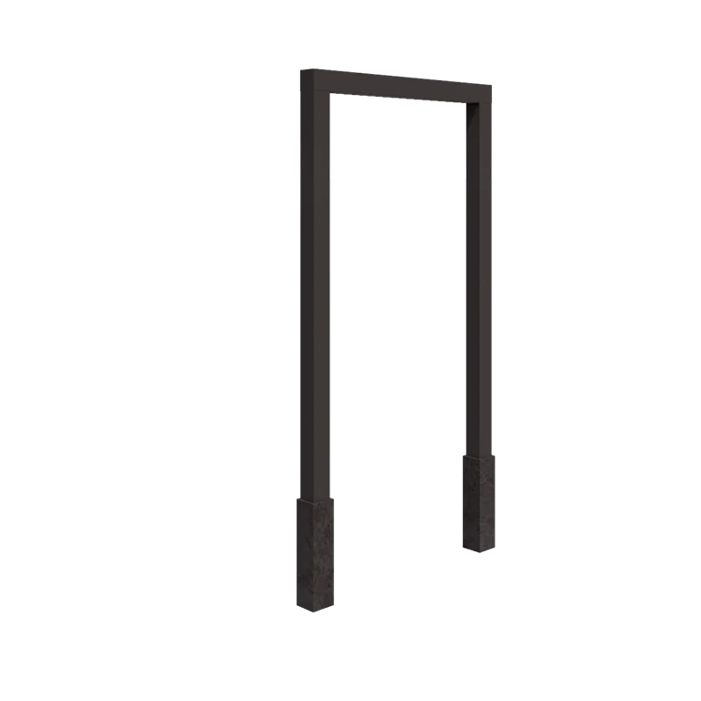 Pergola en acier - Droit - 150 x 230 cm - Autre couleur RAL - Avec plot béton