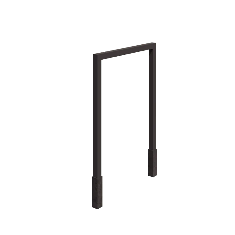 Pergola en acier - Droit - 200 x 230 cm - RAL7016 mat (gris anthracite) - Avec plot béton