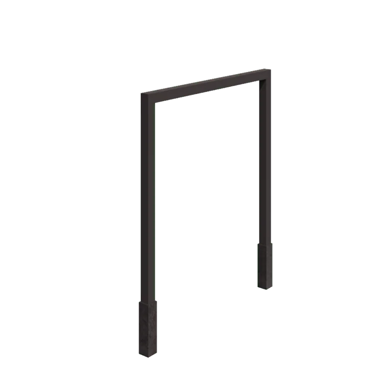 Pergola en acier - Droit - 250 x 230 cm - RAL7016 mat (gris anthracite) - Avec plot béton