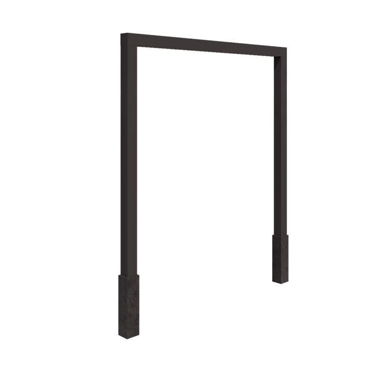 Pergola en acier - Droit - 250 x 230 cm - Autre couleur RAL - Avec plot béton