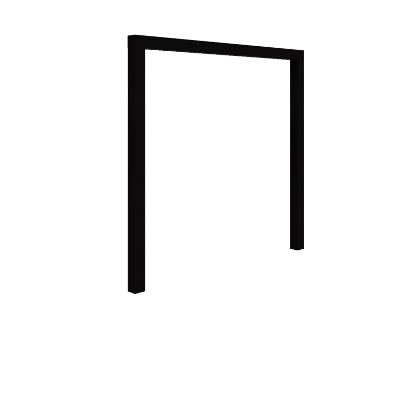 Pergola en acier - Droit - 250 x 230 cm - RAL9005 mat (noir) - Sans plot béton