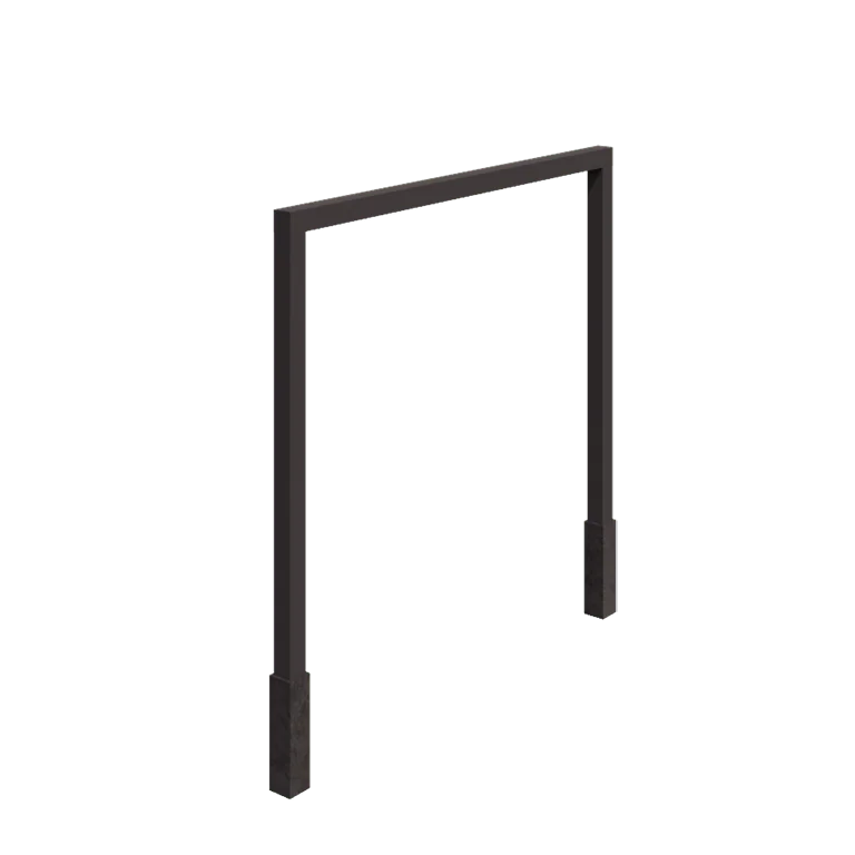 Pergola en acier - Droit - 300 x 230 cm - RAL7016 mat (gris anthracite) - Avec plot béton