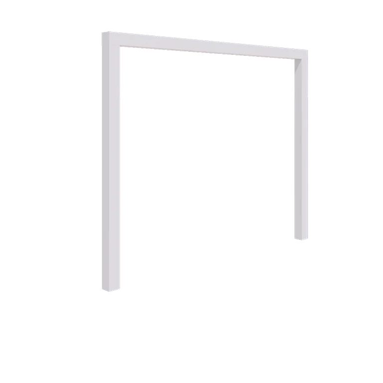 Pergola en acier - Droit - 300 x 230 cm - RAL9010 mat (blanc) - Sans plot béton