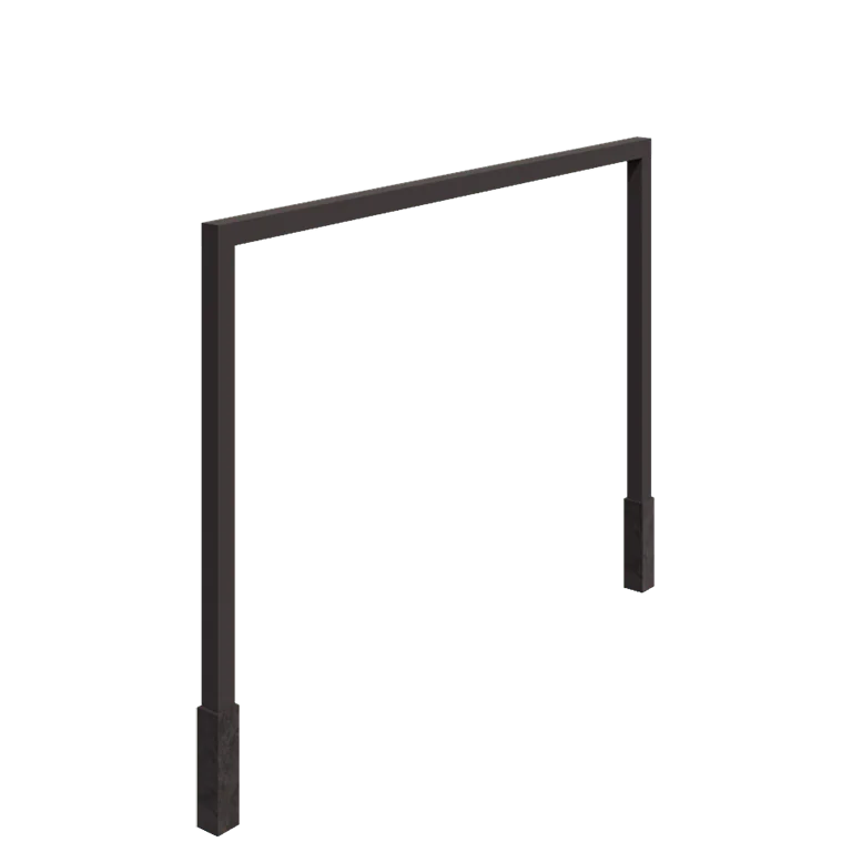 Pergola en acier - Droit - 400 x 230 cm - RAL7016 mat (gris anthracite) - Avec plot béton