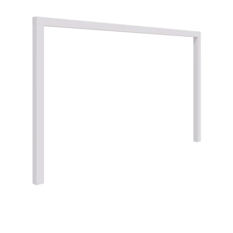 Pergola en acier - Droit - 400 x 230 cm - RAL9010 mat (blanc) - Sans plot béton
