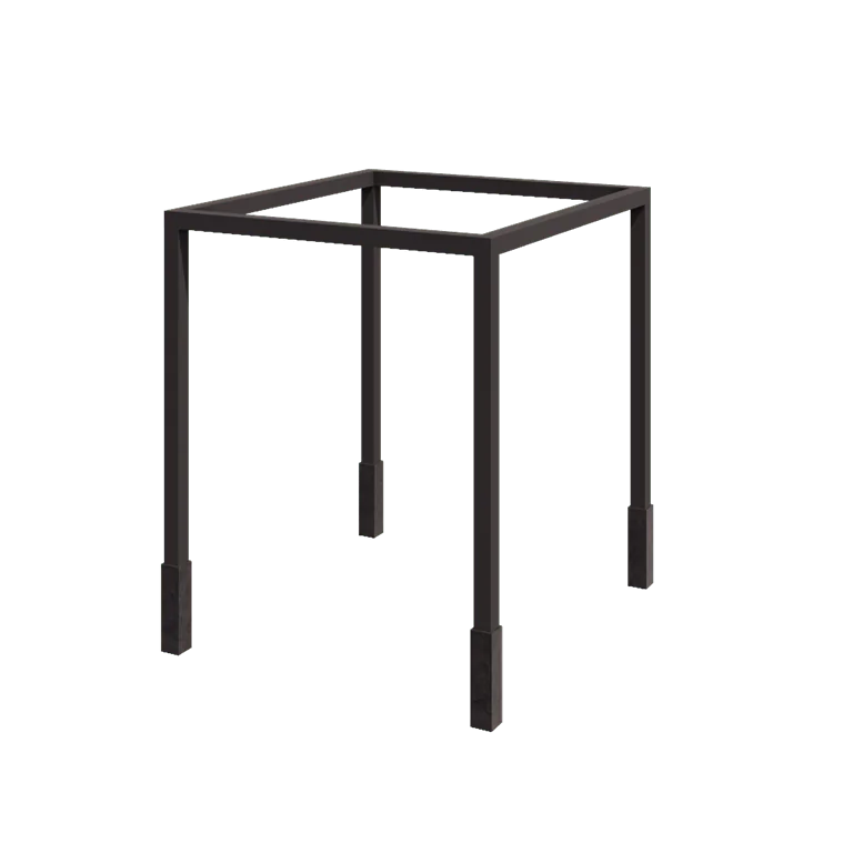 Pergola en acier - Carré - 274 x 250 x 230 cm - RAL7016 mat (gris anthracite) - Avec plot béton