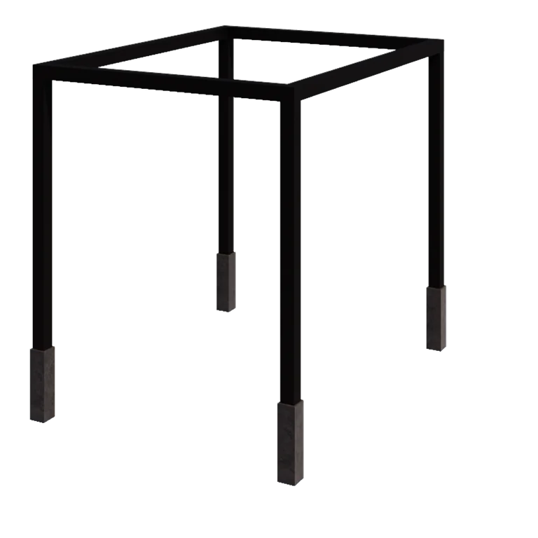 Pergola en acier - Rectangle - 324 x 250 x 230 cm - RAL9005 mat (noir) - Avec plot béton