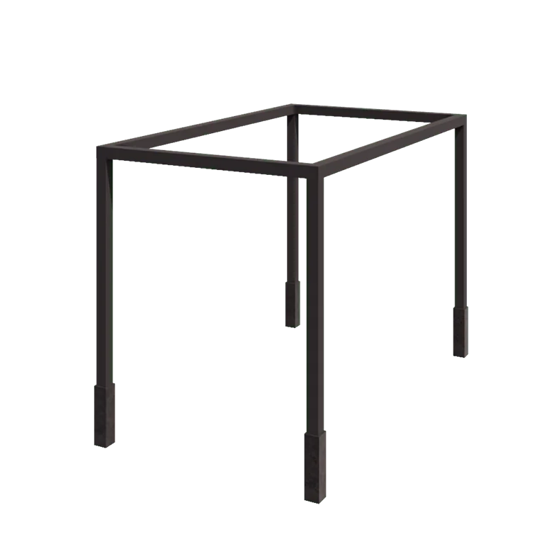 Pergola en acier - Rectangle - 424 x 250 x 230 cm - RAL7016 mat (gris anthracite) - Avec plot béton