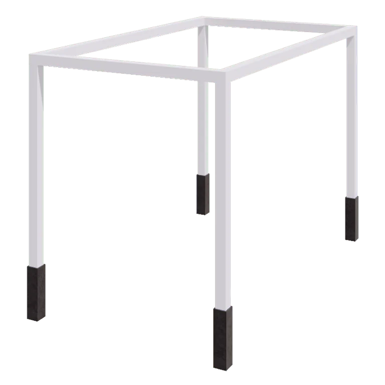 Pergola en acier - Rectangle - 424 x 250 x 230 cm - RAL9010 mat (blanc) - Avec plot béton