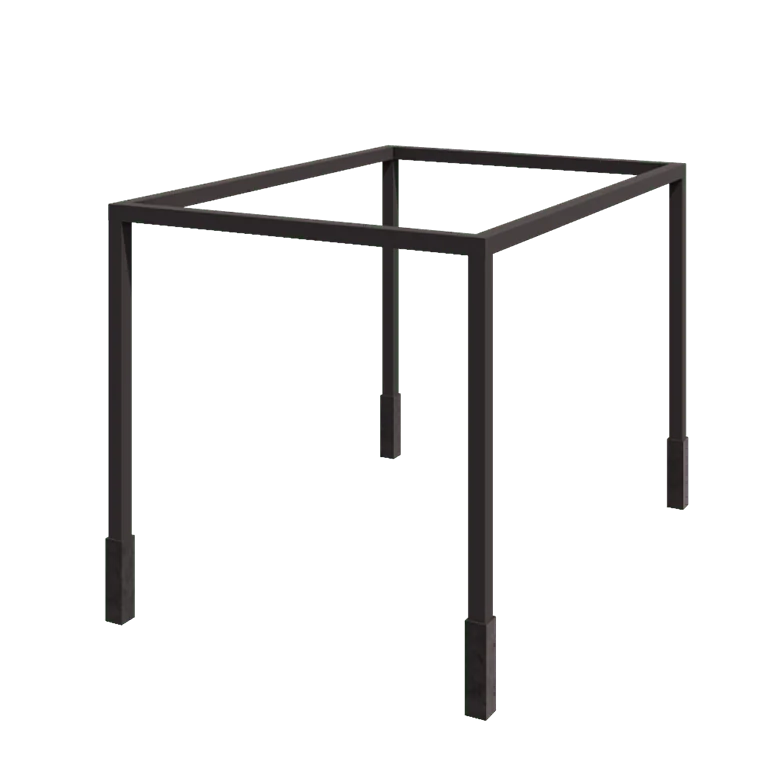Pergola en acier - Rectangle - 424 x 300 x 230 cm - RAL7016 mat (gris anthracite) - Avec plot béton