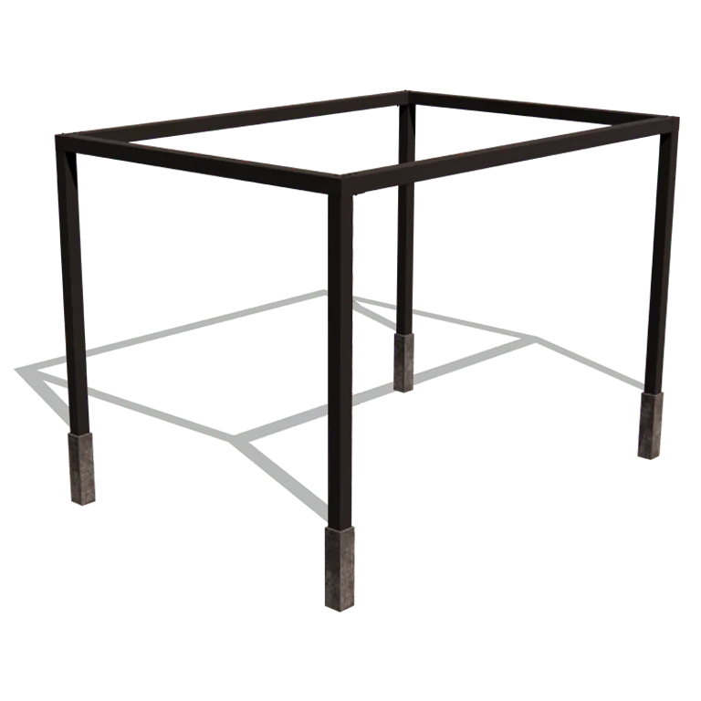 Pergola en acier - Rectangle - 424 x 300 x 230 cm - RAL9005 mat (noir) - Avec plot béton