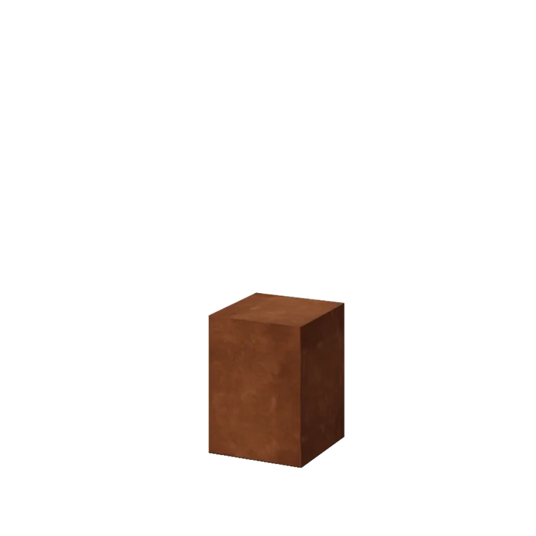 Socle en acier Corten - Ohio - 30 x 30 x 40 cm