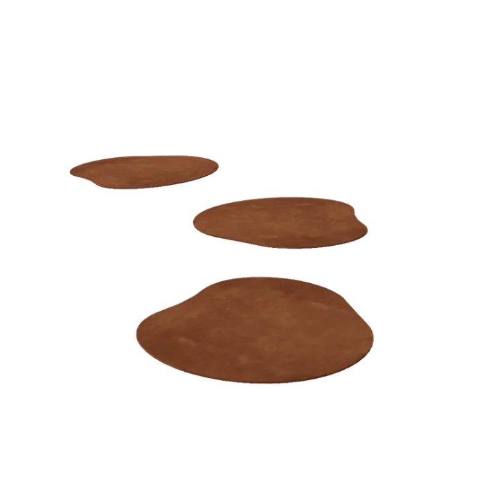 Pas japonais en acier Corten - Organique - 40 x 40 cm