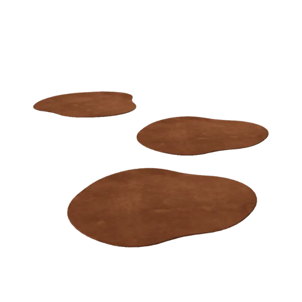 Pas japonais en acier Corten - Organique - 50 x 50 cm