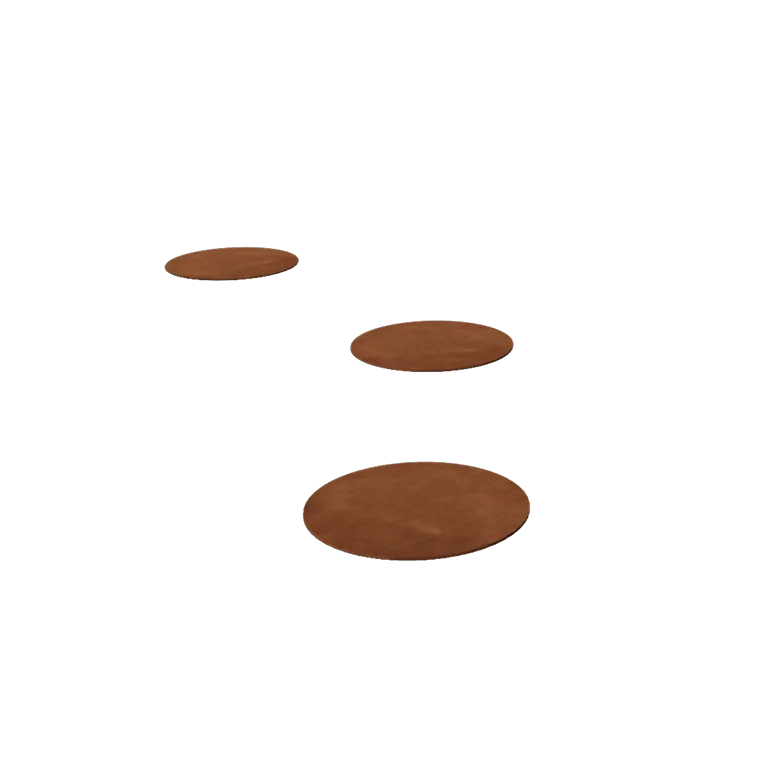 Pas japonais en acier Corten - Rond - 25 cm