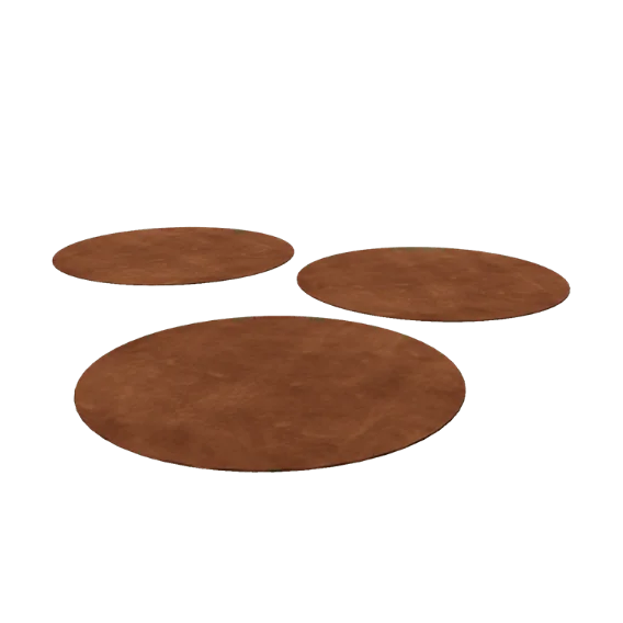 Pas japonais en acier Corten - Rond - 75 cm