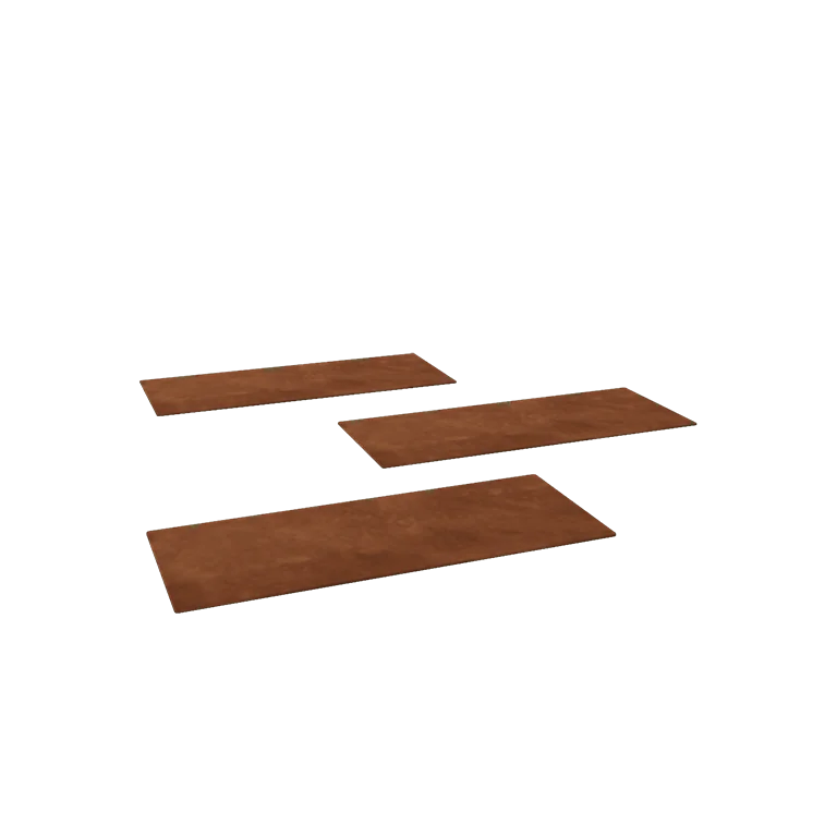 Pas japonais en acier Corten - Rectangle - 60 x 25 cm