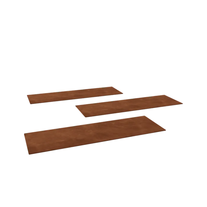 Pas japonais en acier Corten - Rectangle - 75 x 25 cm