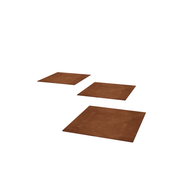Pas japonais en acier Corten - Carré - 40 x 40 cm